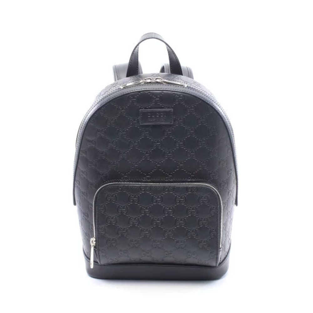 Gucci Guccissima Backpack Rucksack Leather Black